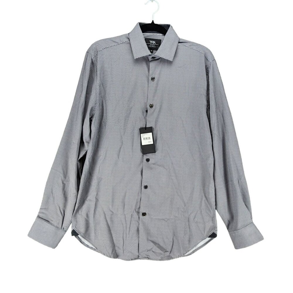 WRK Shirt Mens 15 Gray Long Sleeve Button Up Dress *NWT*